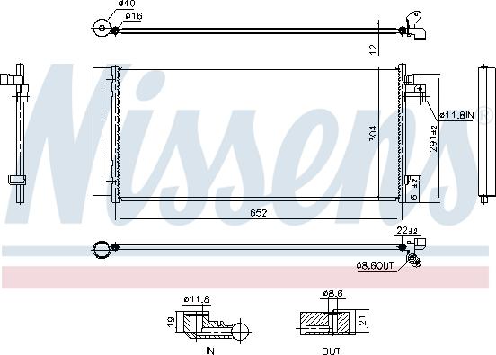 NISSENS 941242 - Конденсатор, кондиціонер autozip.com.ua