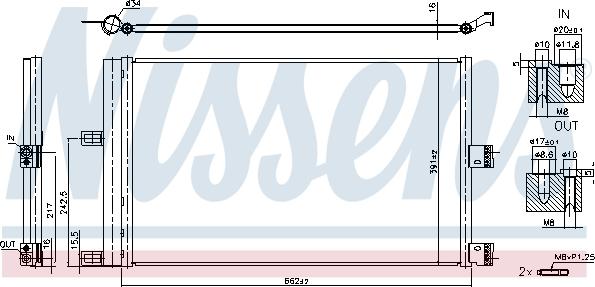 NISSENS 941210 - Конденсатор, кондиціонер autozip.com.ua