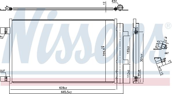 Nissens 941284 - Конденсатор, кондиціонер autozip.com.ua