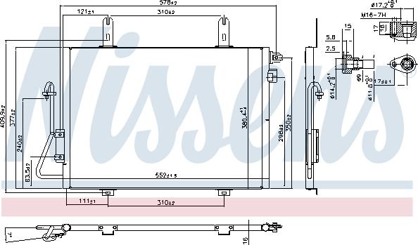 Nissens 94324 - Конденсатор, кондиціонер autozip.com.ua