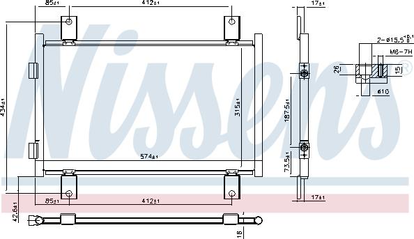 Nissens 94712 - Конденсатор, кондиціонер autozip.com.ua