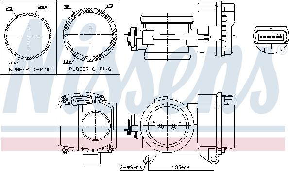 NISSENS 955096 - Патрубок дросельної заслінки autozip.com.ua