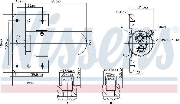 Nissens 95508 - Осушувач, кондиціонер autozip.com.ua