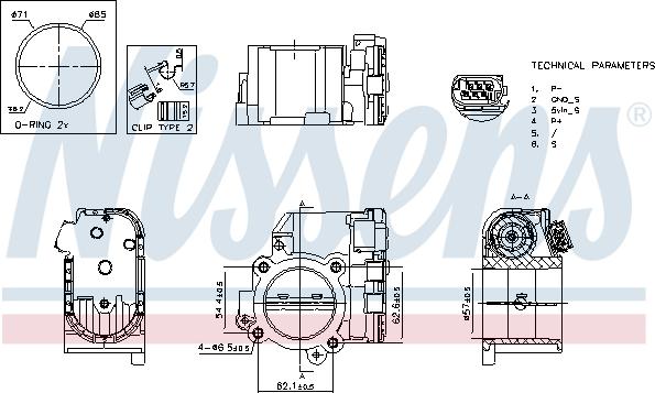 NISSENS 955192 - Патрубок дросельної заслінки autozip.com.ua