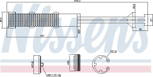 Nissens 95605 - Осушувач, кондиціонер autozip.com.ua