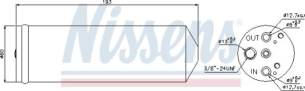 Nissens 95082 - Осушувач, кондиціонер autozip.com.ua