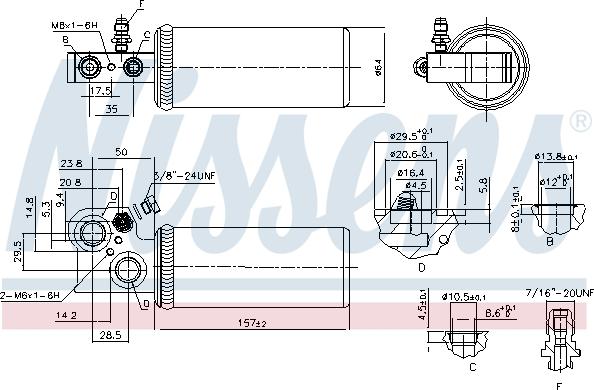 Nissens 95037 - Осушувач, кондиціонер autozip.com.ua