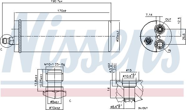 Nissens 95386 - Осушувач, кондиціонер autozip.com.ua