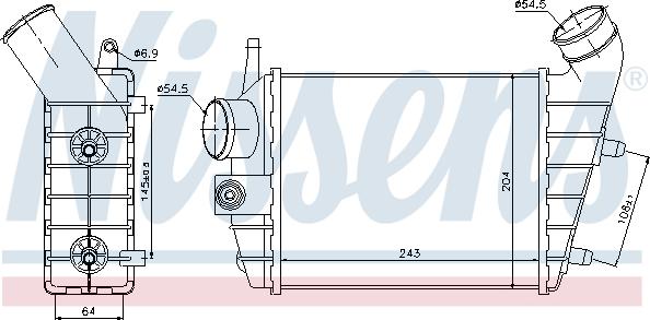 Nissens 96699 - Интеркулер autozip.com.ua