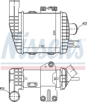 Nissens 96661 - Интеркулер autozip.com.ua