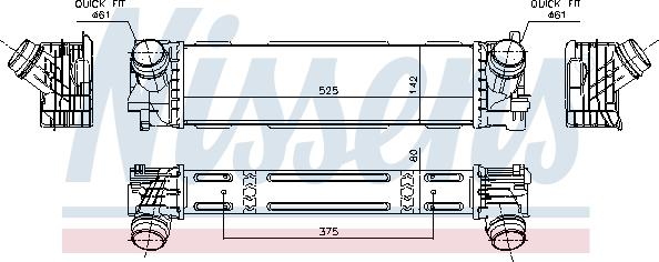 Nissens 961596 - Интеркулер autozip.com.ua