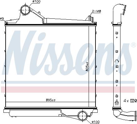 Nissens 961555 - Интеркулер autozip.com.ua