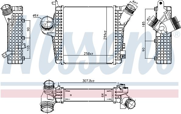 Nissens 961305 - Интеркулер autozip.com.ua