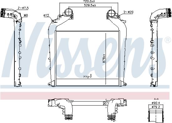 Nissens 961323 - Интеркулер autozip.com.ua