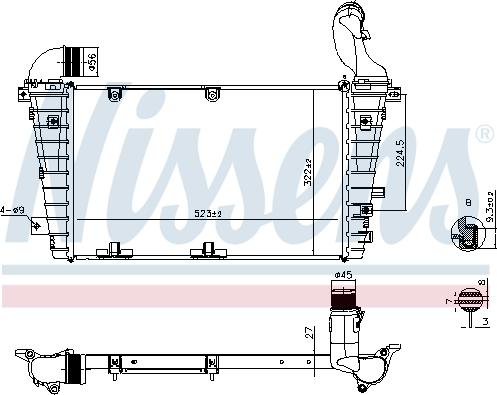 Nissens 961267 - Интеркулер autozip.com.ua