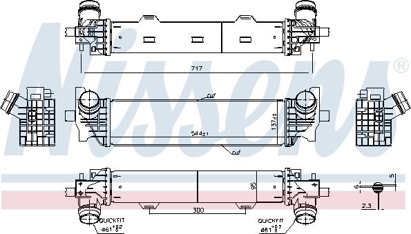 Nissens 961226 - Інтеркулер autozip.com.ua