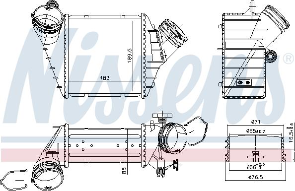 Nissens 96176 - Интеркулер autozip.com.ua