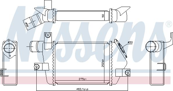 Nissens 96373 - Интеркулер MITSUBISHI L200 2006 2.5 TDIC пр-во Nissens autozip.com.ua