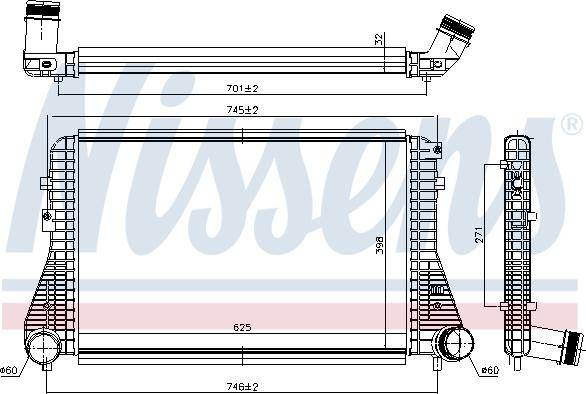 Nissens 96234 - Интеркулер autozip.com.ua