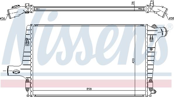 Nissens 96706 - Интеркулер autozip.com.ua