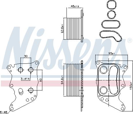 Nissens 90991 - Масляний радіатор, рухове масло autozip.com.ua