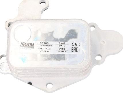 NISSENS 90968 - Масляний радіатор, моторна олія autozip.com.ua