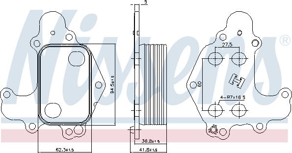 Nissens 90968 - Масляний радіатор, рухове масло autozip.com.ua