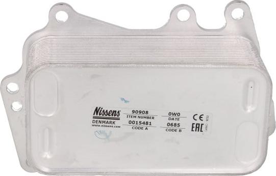 NISSENS 90908 - Масляний радіатор, автоматична коробка передач autozip.com.ua