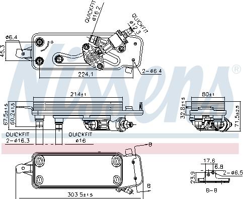 NISSENS 90988 - Масляний радіатор, автоматична коробка передач autozip.com.ua