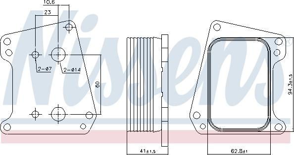 Nissens 90983 - Масляний радіатор, рухове масло autozip.com.ua