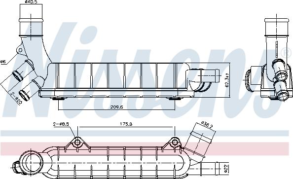 Nissens 90976 - Масляний радіатор, рухове масло autozip.com.ua