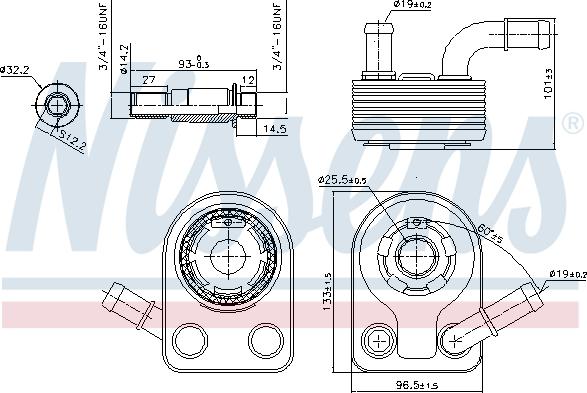 Nissens 90972 - Масляний радіатор, рухове масло autozip.com.ua