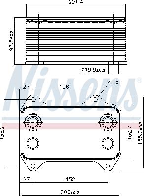 Nissens 90690 - Масляний радіатор, рухове масло autozip.com.ua