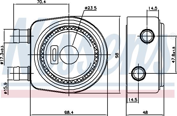 Nissens 90697 - Масляний радіатор, рухове масло autozip.com.ua