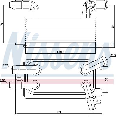 Nissens 90642 - Масляний радіатор, автоматична коробка передач autozip.com.ua