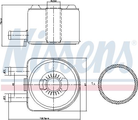 Nissens 90603 - Масляний радіатор, рухове масло autozip.com.ua