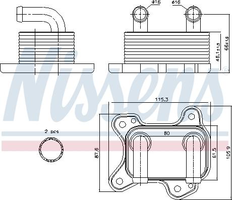 Nissens 90682 - Масляний радіатор, рухове масло autozip.com.ua