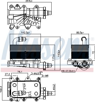 NISSENS 90673 - Масляний радіатор, автоматична коробка передач autozip.com.ua