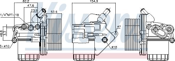 NISSENS 90893 - Масляний радіатор, моторна олія autozip.com.ua