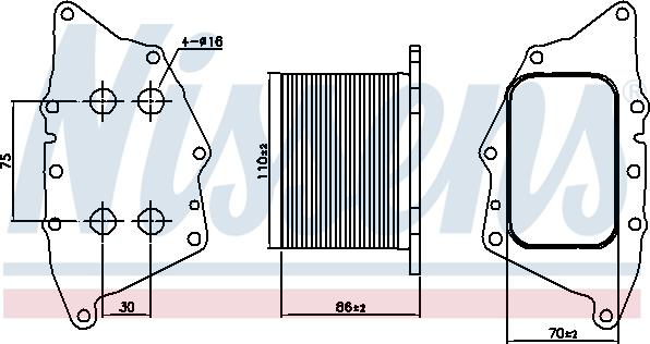 Nissens 90862 - Масляний радіатор, рухове масло autozip.com.ua