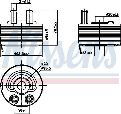 Nissens 90793 - Масляний радіатор, рухове масло autozip.com.ua