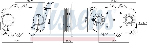 Nissens 91466 - Масляний радіатор, рухове масло autozip.com.ua