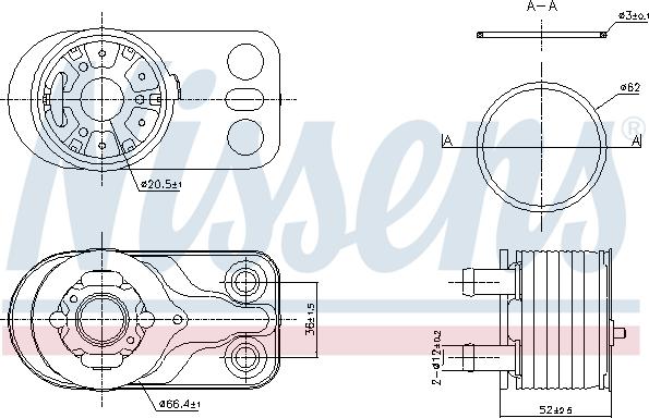 NISSENS 91422 - Масляний радіатор, моторна олія autozip.com.ua