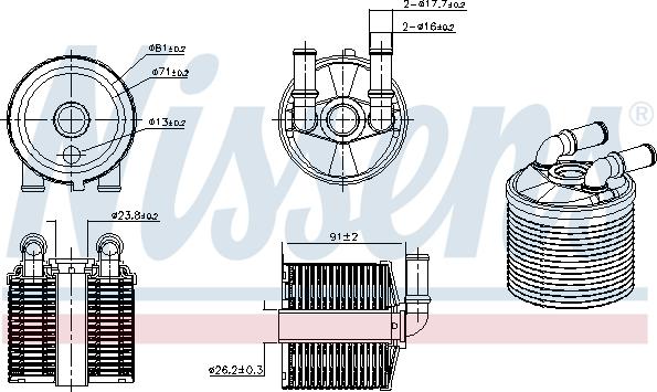 NISSENS 91506 - Масляний радіатор, автоматична коробка передач autozip.com.ua