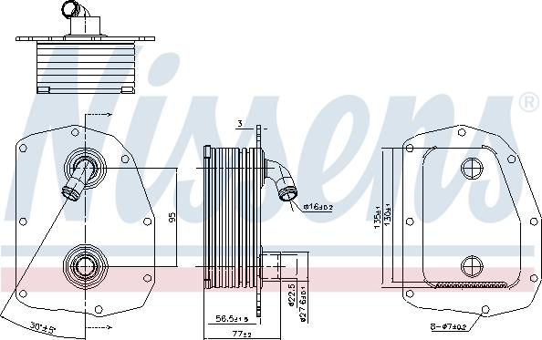 Nissens 91179 - Масляний радіатор, рухове масло autozip.com.ua