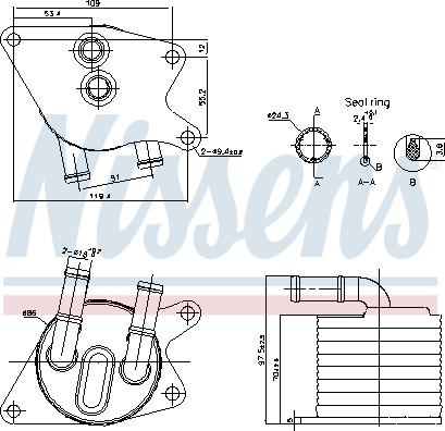 NISSENS 91398 - Масляний радіатор, автоматична коробка передач autozip.com.ua