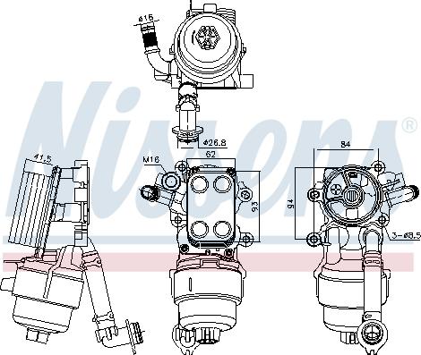 Nissens 91340 - Масляний радіатор, рухове масло autozip.com.ua