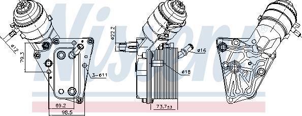 NISSENS 91347 - Масляний радіатор, моторна олія autozip.com.ua