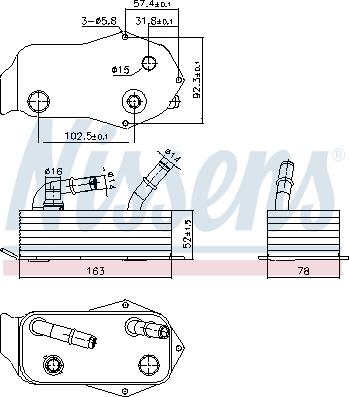 NISSENS 91353 - Масляний радіатор, автоматична коробка передач autozip.com.ua