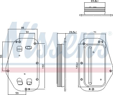 Nissens 91360 - Масляний радіатор, рухове масло autozip.com.ua